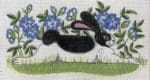 Alice Peterson Company - Rabbit in Blue Flowers