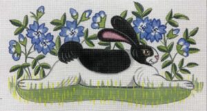 Alice Peterson Company - Rabbit in Blue Flowers