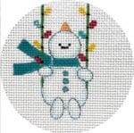 Alice Peterson Company - Snowman on Swing Ornament