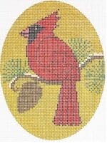 3K Designs - Cardinal on Pine Branch