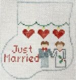 Kathy Schenkel Designs - Just Married Mini Sock with Hearts