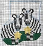 Kathy Schenkel Designs - Two Zebras Mini Sock with Zebra