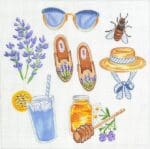 Kate Dickerson Needlepoint - Lavender Favorite Things