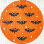 Kate Dickerson Needlepoint - Halloween Mini - Sparkly Bats