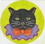 Kate Dickerson Needlepoint - Halloween Mini - Black Cat