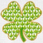 Kate Dickerson Needlepoint - Fishnet Mini - Four Leaf Clover