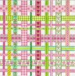 Kate Dickerson Needlepoint - Woven Ribbons - pinks & greens