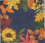 Laura Love Designs - Blue Sunflower Botanical Pillow Blank*