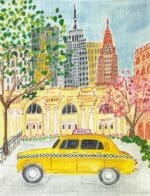 Kate Dickerson Needlepoint - NYC Yellow Cab