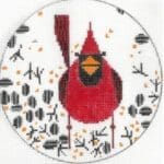 Charley Harper Needlepoint - Cardinal Close up