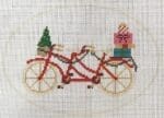Vallerie Needlepoint Gallery - Christmas Tandem Bike