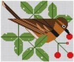 Charley Harper Needlepoint - Varied Thrush