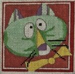 Penny MacLeod - Coaster Cat Yellow Tie