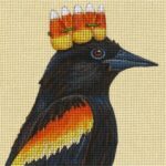 Melissa Shirley Designs - Ian-Blackbird w/Candy Corn