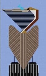 Charley Harper Needlepoint - Brown Pelican