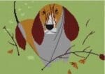 Charley Harper Needlepoint - Basset Hound