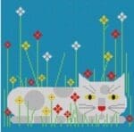 Charley Harper Needlepoint - Cat/Summer Eyeglass Case