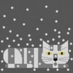 Charley Harper Needlepoint - Cat/Winter Eyeglass Case
