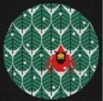 Charley Harper Needlepoint - Coniferous Cardinal