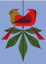 Charley Harper Needlepoint - Cardinal's Consorting
