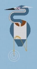 Charley Harper Needlepoint - Louisiana Heron