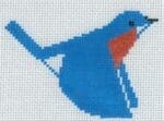 Charley Harper Needlepoint - Blue Bird Ornament