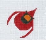 Charley Harper Needlepoint - Cardinal Flying Ornament