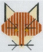 Charley Harper Needlepoint - Fox Ornament