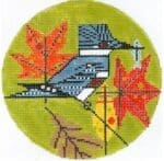 Charley Harper Needlepoint - King Fisher Ornament