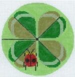 Charley Harper Needlepoint - Double Lucky Ornament