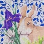 Patti Mann Needlepoint - Small Bunny Portrait