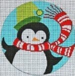 Patti Mann Needlepoint - Retro Penguin Ornament
