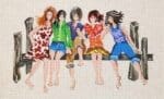 Patti Mann Needlepoint - 5 Ladies Sitting on the Dock