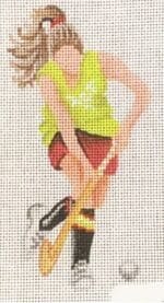 Patti Mann Needlepoint - Girl's Sports Field Hockey