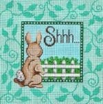 Patti Mann Needlepoint - Shhh...with Bunny