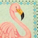 Patti Mann Needlepoint - Single Flamingo