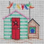 Patti Mann Needlepoint - Two With Flags Cabana