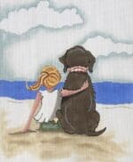 Patti Mann Needlepoint - Girl and Dog