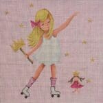 Patti Mann Needlepoint - Roller Skating Princess