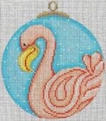 Patti Mann Needlepoint - Flamingo Ornament