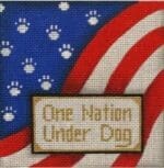 Patti Mann Needlepoint - One Nation Under Dog Ornament