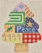 Patti Mann Needlepoint - Peace Patchwork Ornament