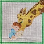 Patti Mann Needlepoint - Baby Boy/Girl and Giraffe