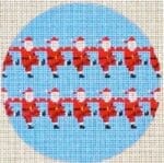 Patti Mann Needlepoint - Dancing Santas Ornament