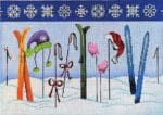 Patti Mann Needlepoint - Skis, Hats and Gloves Small