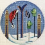 Patti Mann Needlepoint - Skis, Hats and Gloves Ornament