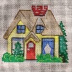 Patti Mann Needlepoint - Thatched Roof Cottage Ornament