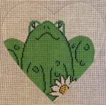 Patti Mann Needlepoint - Frog Heart Ornament