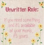 Patti Mann Needlepoint - Unwritten Rule Sign