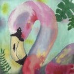 Patti Mann Needlepoint - Single Flamingo Head